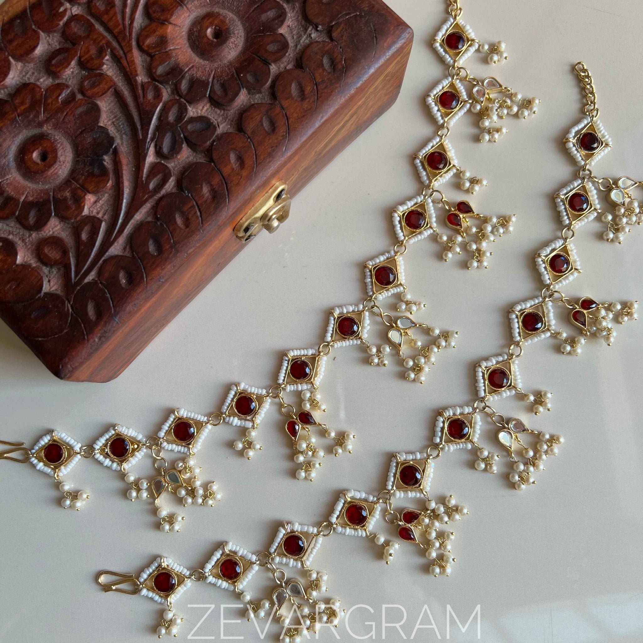 ANJALI ANKLETS MAROON